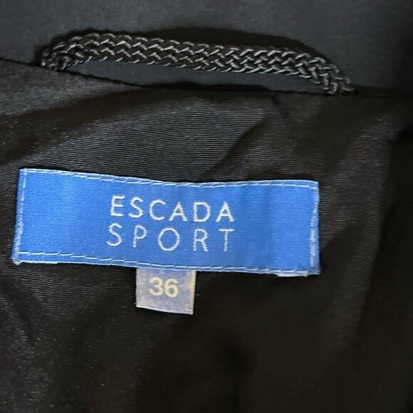 Escada Sport Black jacket size 36/Small Double zippers - Picture 5 of 16